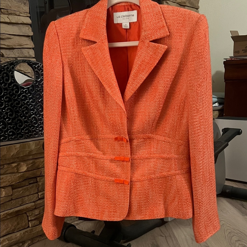Liz Claiborne Women's Vibrant Orange Blazer